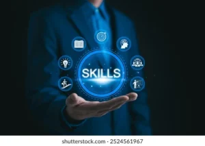 skills development concept businessman presenting 260nw 2524561967